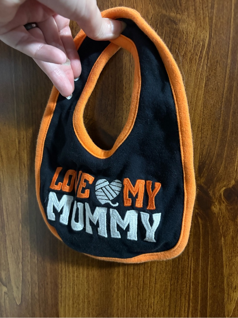 Carter’s cotton infant Halloween love mommy bib